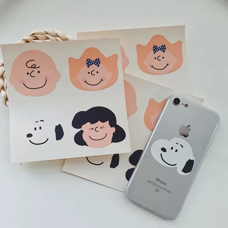 

1Pc INS Popular Peanuts Snoopy Rogue Dog Cartoon Kawaii Sticker Stationery Decorative Sticker Hand Account Notebook Computer
