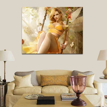 

DIY colorings pictures by numbers withThe fairy picture drawing Relief painting by numbers framed Home