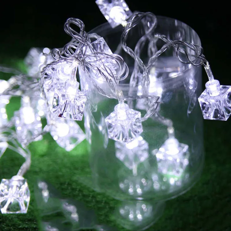 

1.2M 10LED Christmas Ice String Fariy lights Battery Powered Garands Intdoor for Xmas Holiday Party Garden New Year Decoration