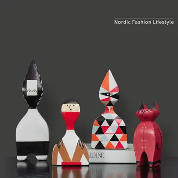 

[HHT] Nordic Abstract Cartoon Puppet Ornaments Resin Doll Crafts Home Decoration Accessories Desktop Furnishings