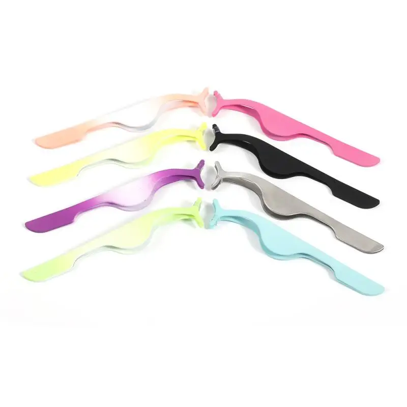 Extensión de pestañas postizas de acero inoxidable, rizador de pestañas postizas, pinzas aplicadoras, pinza, herramientas de belleza para maquillaje de ojos
