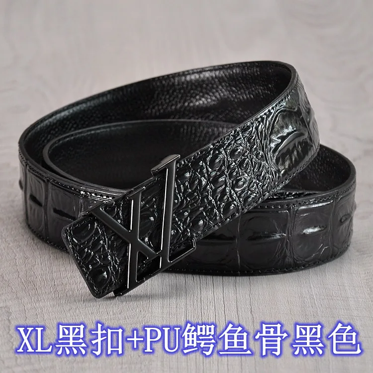 new High quality men's genuine leather belt designer belts men luxury male belts for men fashion vintage pin buckle for - Цвет: 5