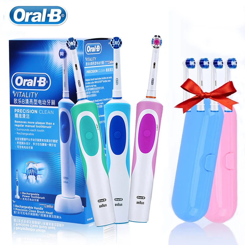 

Original Oral B Electric Toothbrush 2 Minutes Timer Rotation Cleaning Teeth Brush Inductive Charging Waterproof Teeth Cleaner