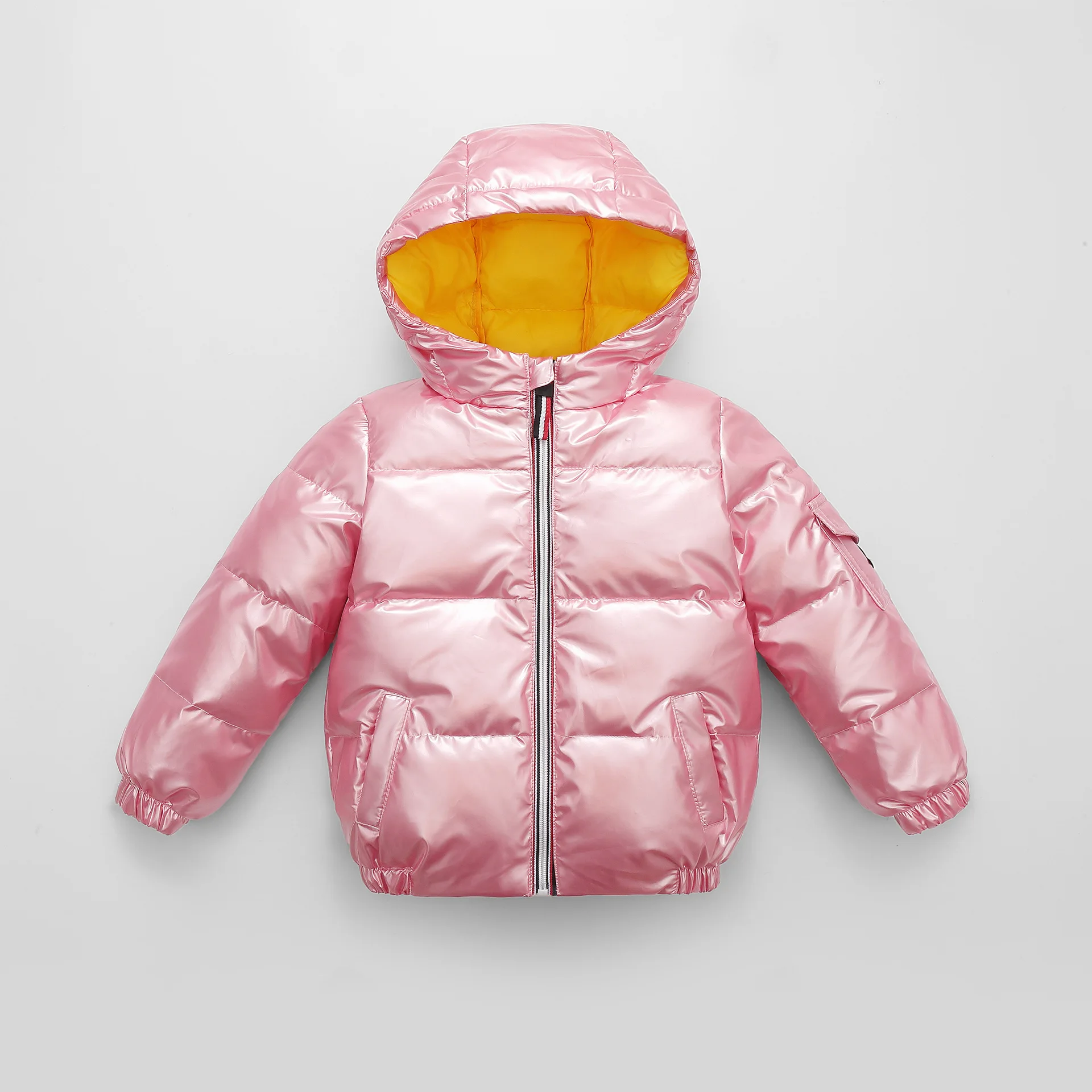 3-10 years old children's space down jacket winter new boys and girls shiny face baby thick coat hooded tide