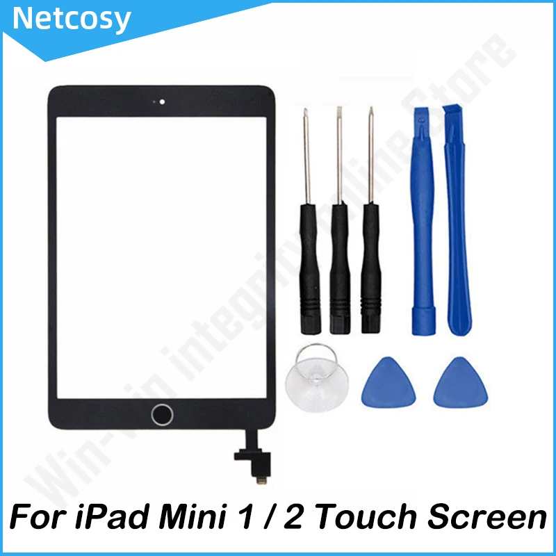 Для ipad mini A1432 A1454 A1455 A1489 A1490 A1491 Сенсорное стекло экран дигитайзер кнопка домой с IC