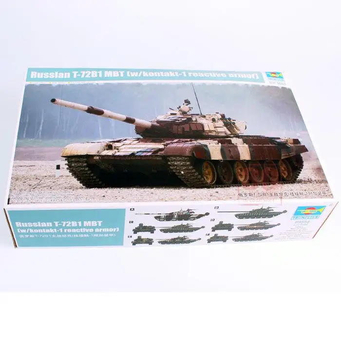 

Trumpeter 09555 1/35 Russian T-72B/T-72B1 MBT (w/kontakt-1 reactive armor) Model Kit