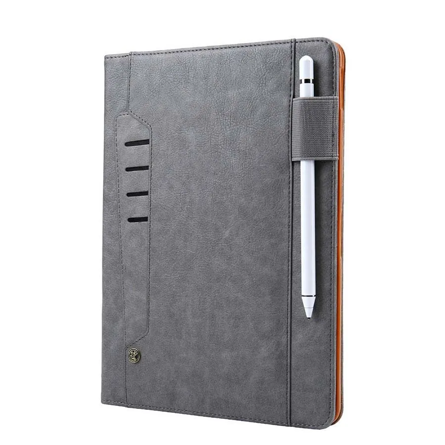 for iPad Pro 11 2018 Magnetic Case Luxury Leather Card Slot Pencil Holder Flip Case Smart Cover for iPad Pro 11 Auto Sleep Wake (35)