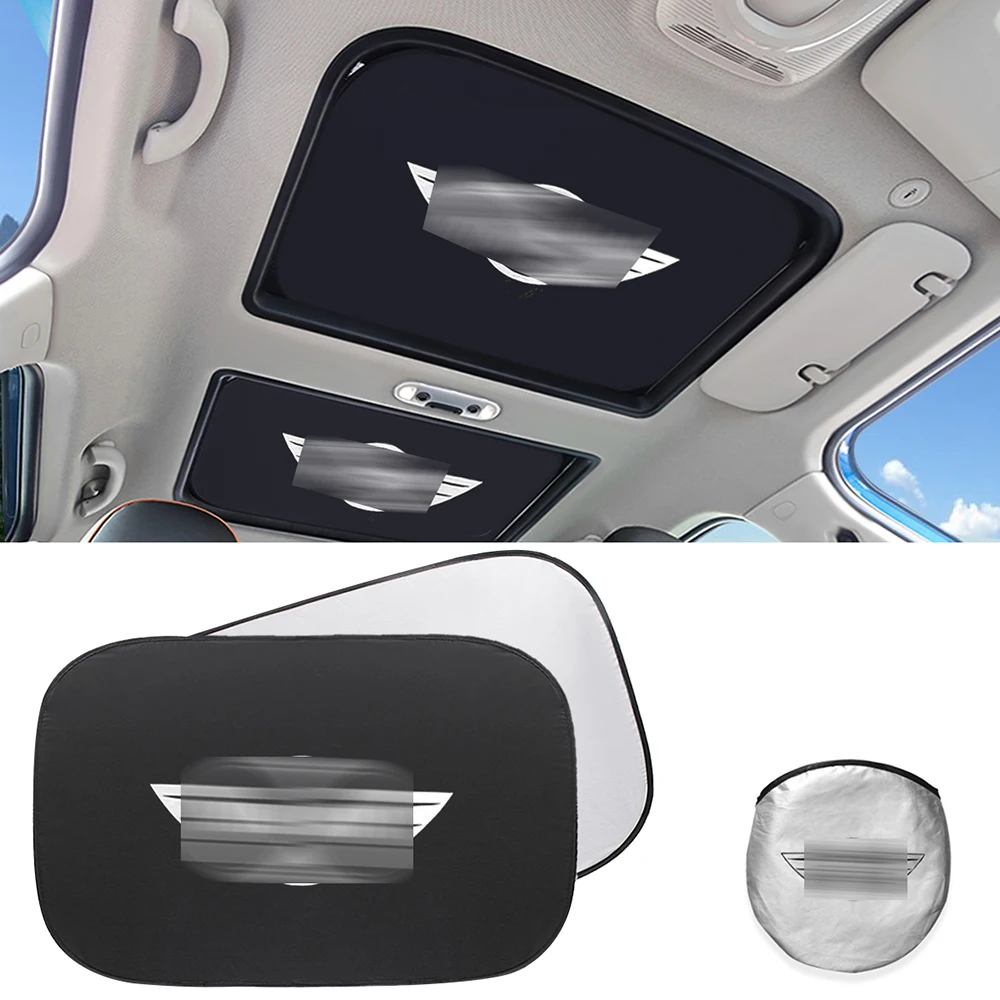 

2PCS/lot Car Sunroof Shade cover protector Sunshade Heat Isolate logo emblem for MINI Cooper Clubman Countryman R55 R56 R60 R61