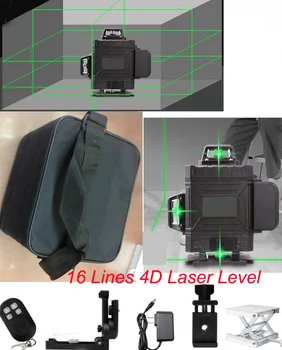

16 line German laser module Floor and Ceiling Powerful Green Lines Remote control Laser Level With Li-ion battery