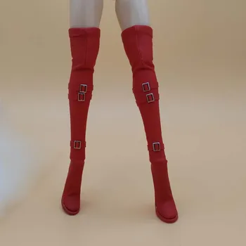 

Sexy Red High-heeled Shoes 1/6 Scale Female Soldier Solid Boots for 12in Action Figure Removable-foot Body Model