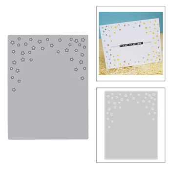 

2020 New Rectangle Background Metal Cutting Dies For DIY Star Embossing Cut Paper Decorative Greeting Card Scrapbooking No Stamp