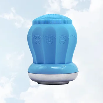 

Skin Scrubber Cleaner Beauty Apparatus Face Lifting Moisturizing Cleansing Beauty Device Silicone Facial Cleanser (Blue)