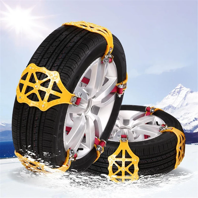 Дорожная цепь противоскользящие зимние шины носимые шины защита вождения желтый/черный