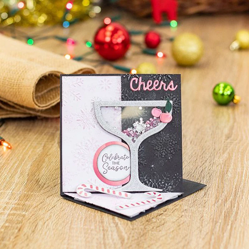 

Metal Cutting Die Celebratory Drink Cup Cherry DIY Scrapbooking Paper Cards Stencil Template Embossing Cut Dies 2019