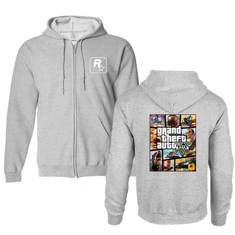 Grand Theft Auto GTA GTA5 толстовки осень весна осень зима пальто куртка ТВ игра молния одежда