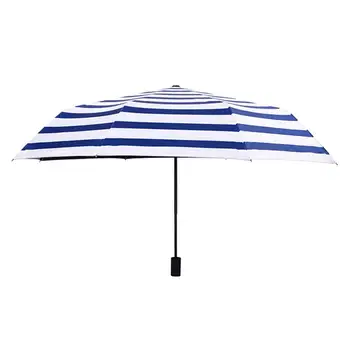

1 Pc Vinyl UV Protection Fashion Folding Umbrella For Travel