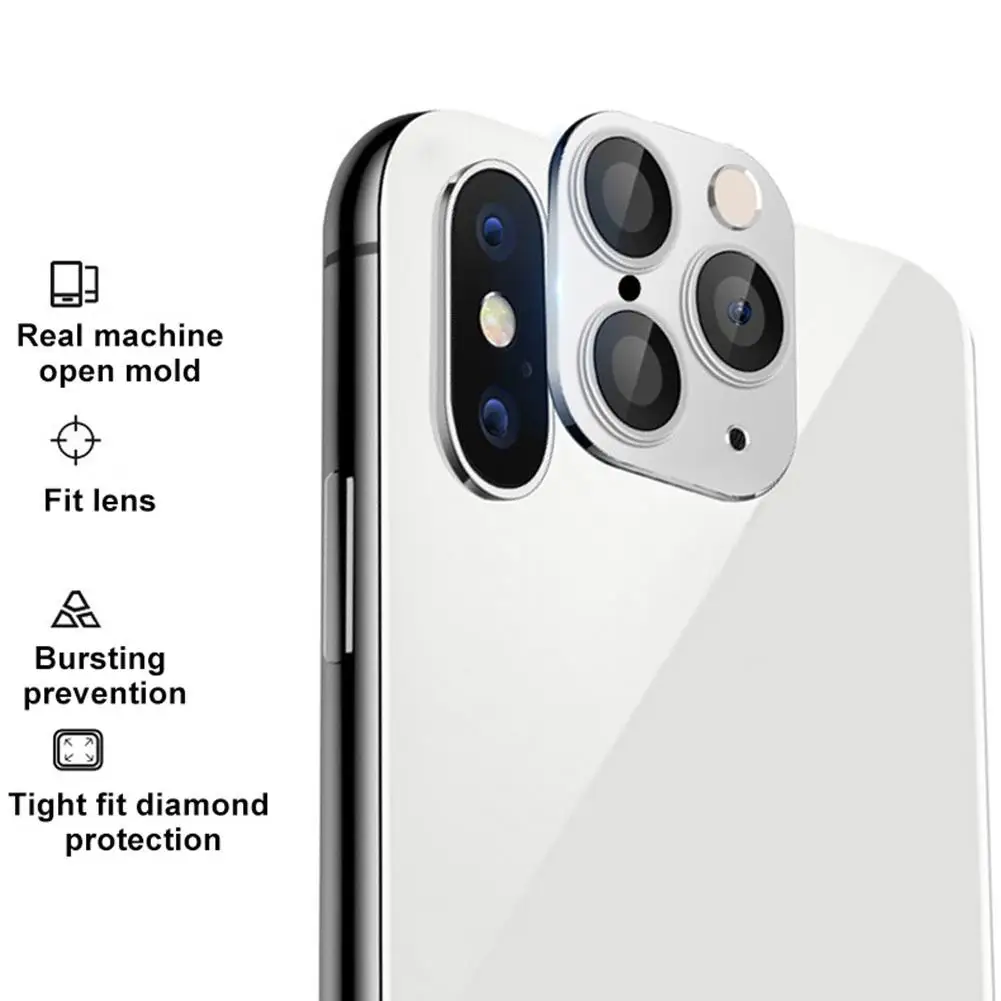 Роскошный чехол для объектива камеры для iPhone 11 Pro, Защитный металлический алюминиевый кольцевой чехол для iPhone X XS MAX, сумка для камеры