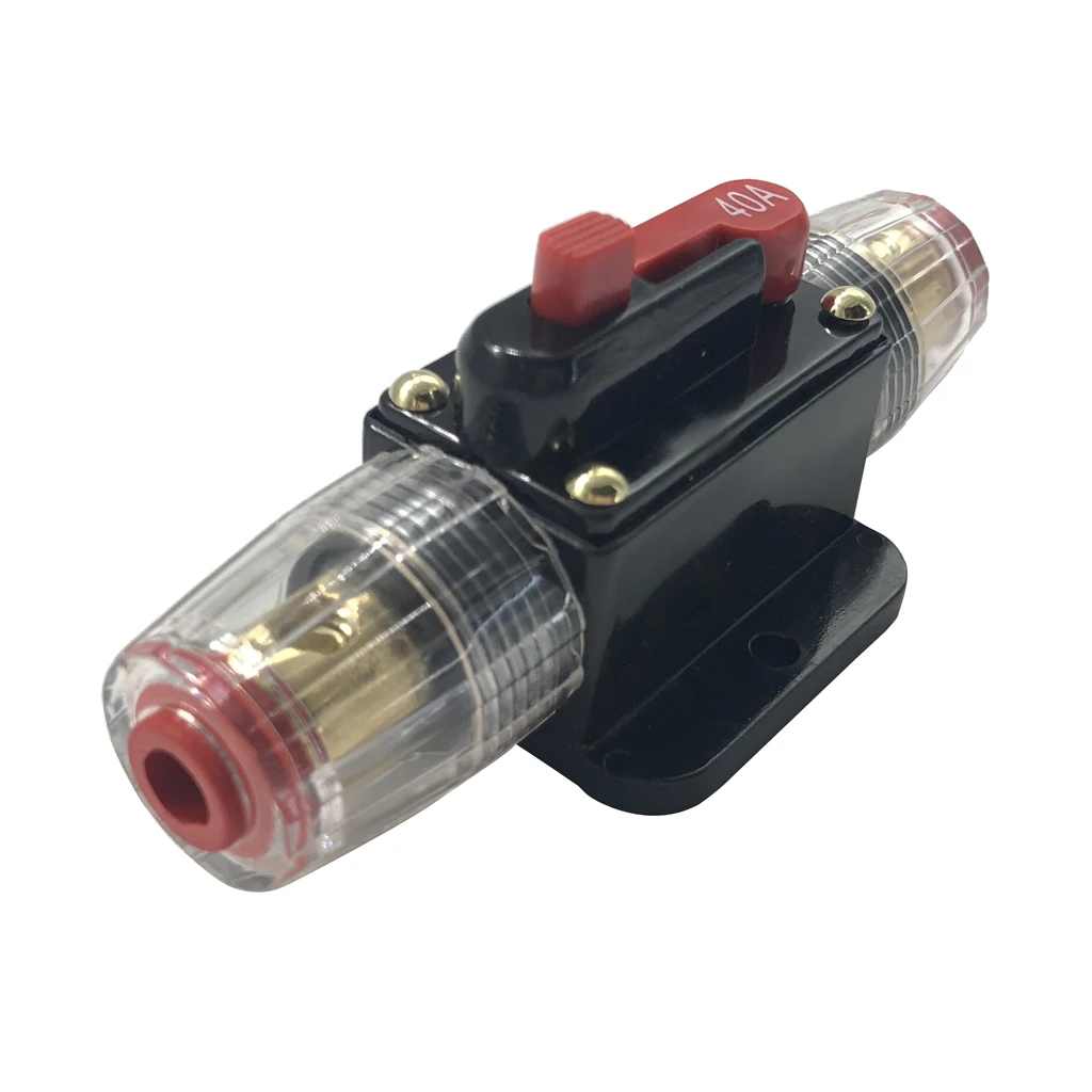 DC12V 24V 40AMP Car Audio Inline Circuit Breaker Fuse Manual Reset Switch