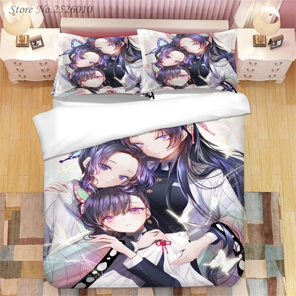 

Kanae Shinobu Kochou Kanao Tsuyuri 3D Printed Bedding Set King Duvet Cover Pillow Case Comforter Cover Bedclothes Bed Linens 01