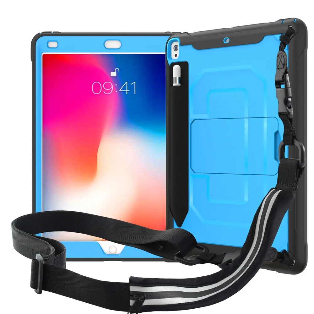 Для iPad Air 3 10,5 '' чехол для планшета PC+ TPU анти-осенний противоударный устойчивый к царапинам чехол для планшета с кронштейном и плечевым ремнем