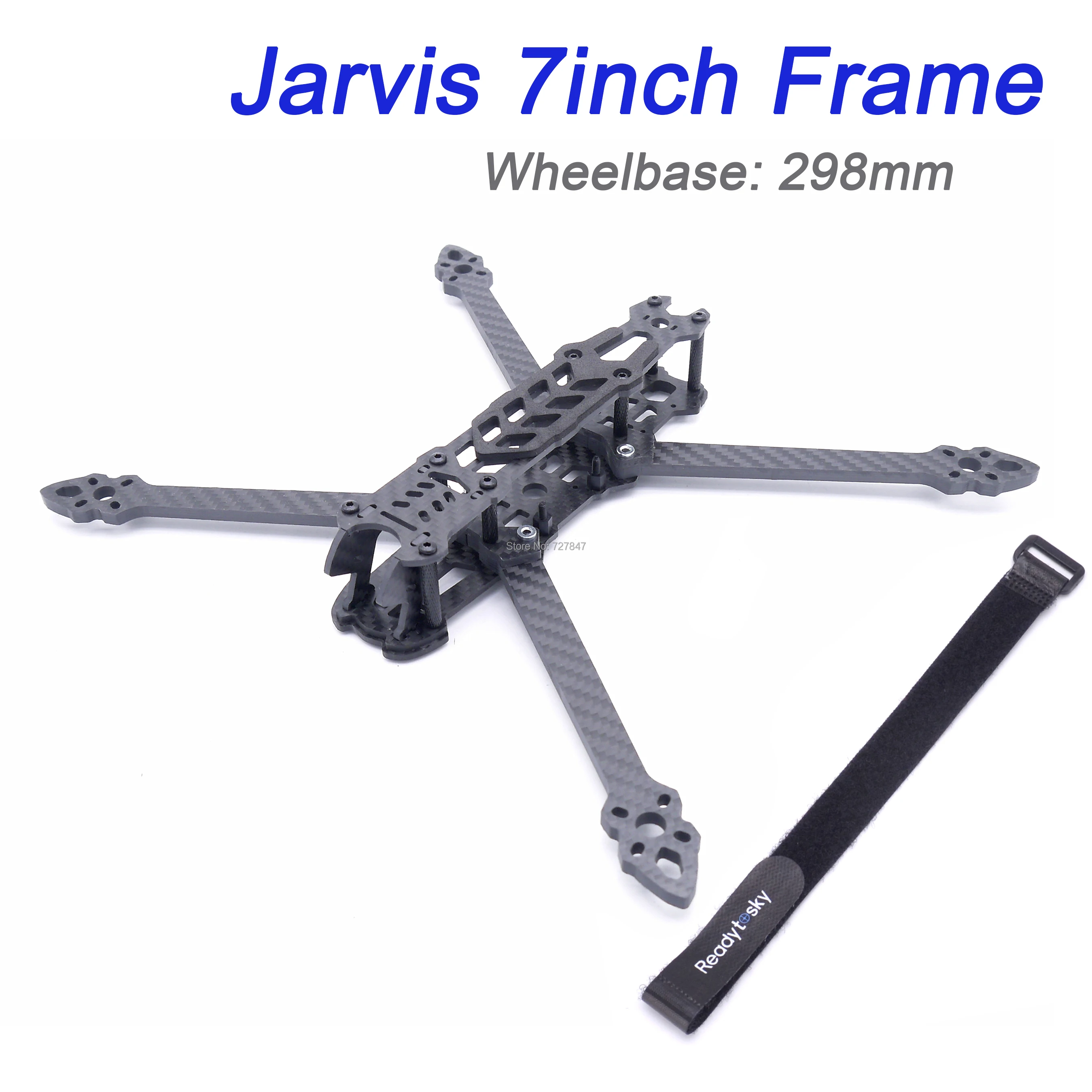 Online FPV Jarvis 5 zoll 237mm 7 zoll 298mm Carbon fiber w 5mm Arm quadcopter rahmen kit für 2204 2205 2207 2306 2405 2307 2308 2506 Bürstenlosen Motor
