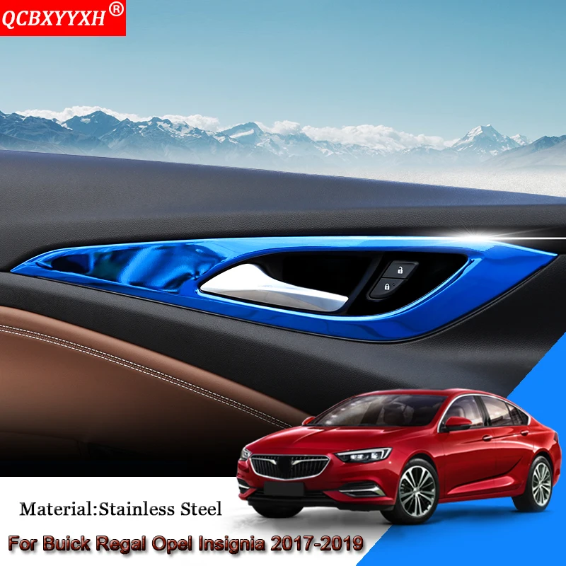 Автомобильная внутренняя дверная чаша, наклейки, блестящая крышка, рамка, аксессуары для Buick Regal, Opel Insignia-, Holden Commodore 18-19