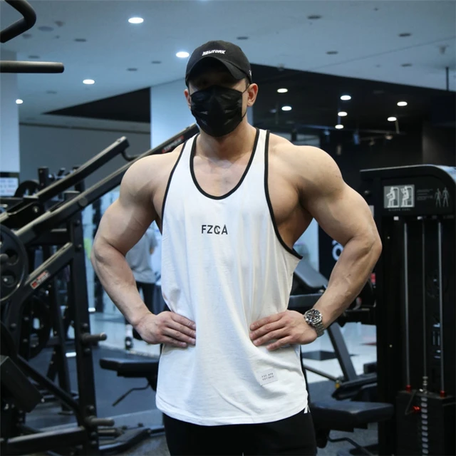 Men Bodybuilding Tank Tops Gym Workout 