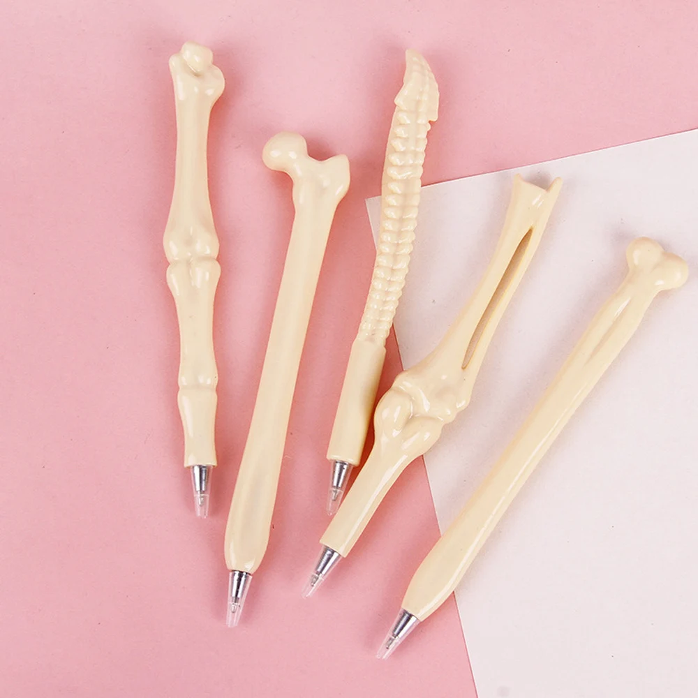 5 Pcs/Bag Ball Point Pen Bone Shape Nurse Student Doctor Office Writing  Stationery Gift Creative Ballpen