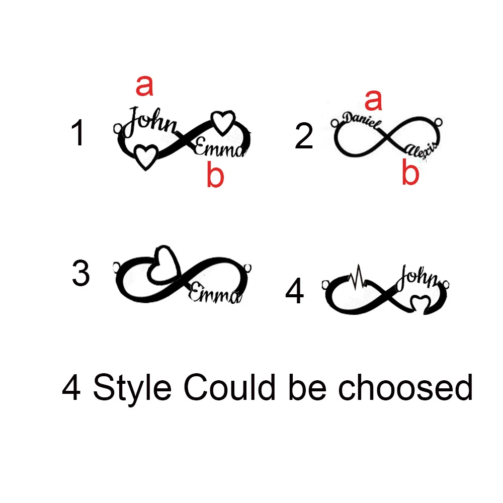 Lemegeton, персонализированное ожерелье на заказ, ожерелье с именем бесконечности, ожерелье из нержавеющей стали в форме сердца, Ожерелье Дружбы, ювелирное изделие