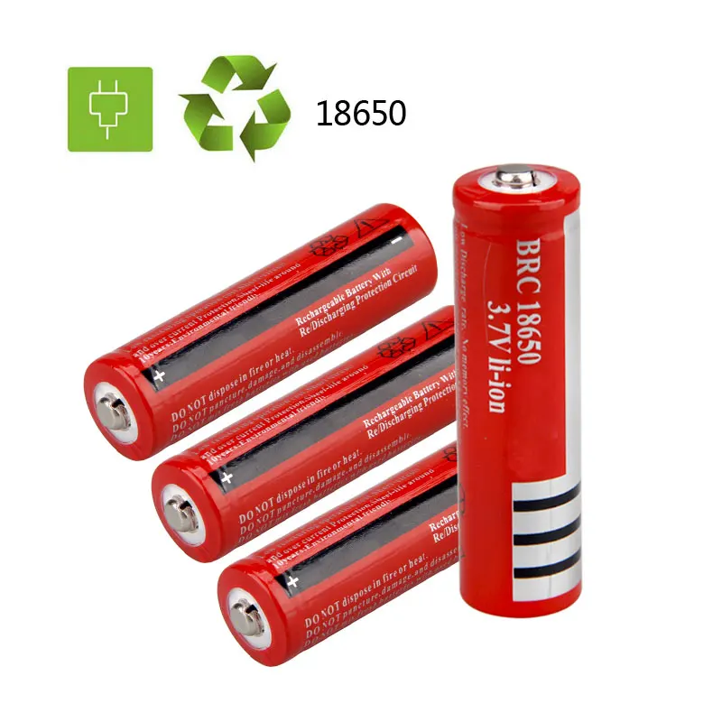 Красный 18650BY Аккумулятор Перезаряжаемый 3,7 V 18650 3000mAh литий-ионный аккумулятор для камеры фонарика