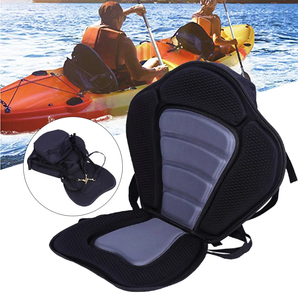 Deluxe Padded Kayak Boat Seat Soft and Antiskid Padded Base High Backrest US 