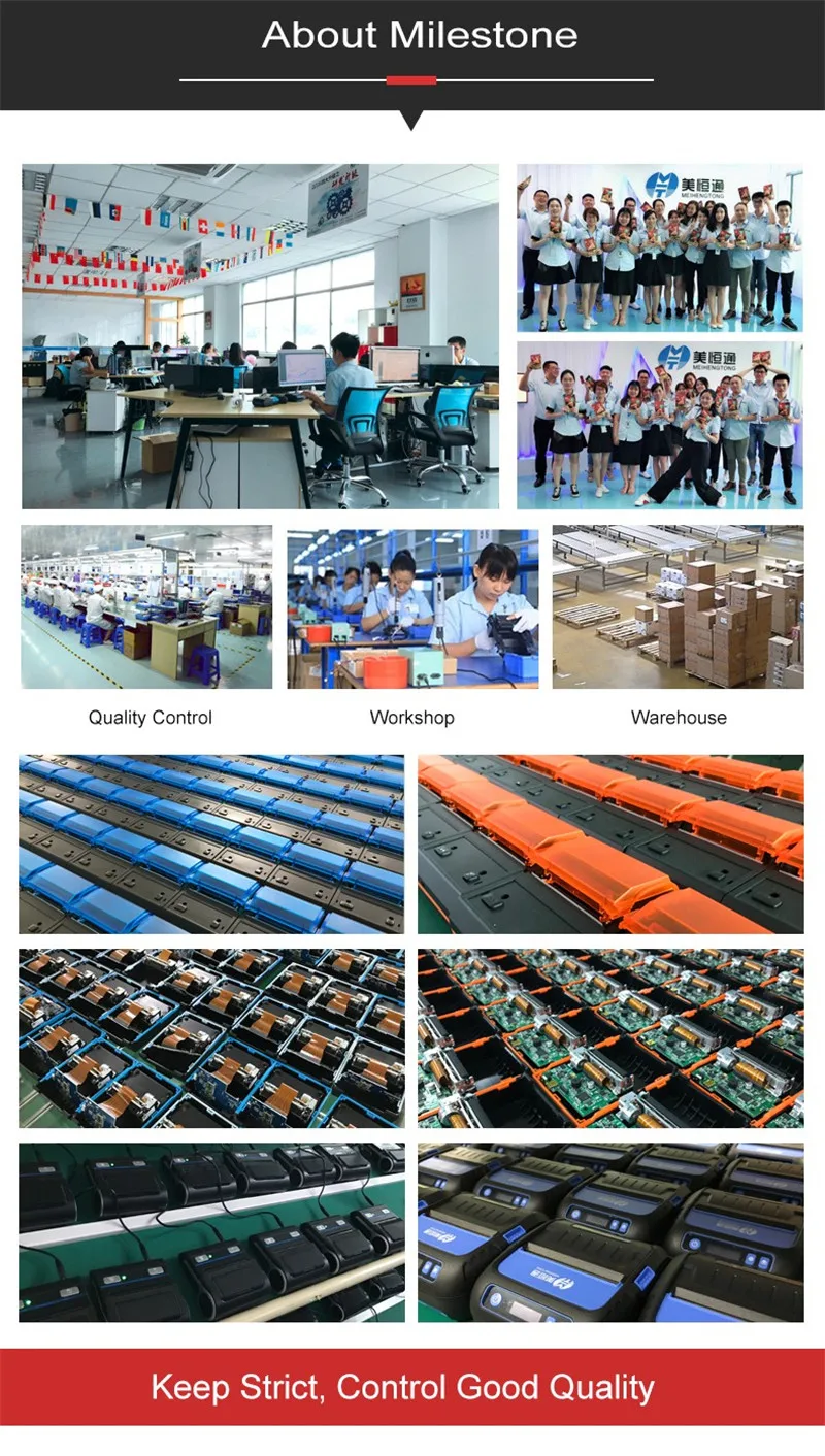 MHT-P29L Milestone Bue Tooth 80mm Usb Thermal Receipt Printer Mini Price Tag Barcode Sticker Printer Receipt Printing Machine