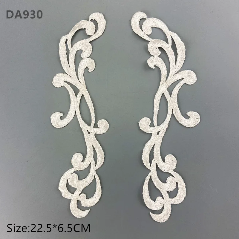 Sewing Patches Lace Garment Accessories Lace Sewing Supplies Lace Sewing Accessories Lace Accessories Lace Decoration Clothing Accessories 1 pair embroidered patches for clothing