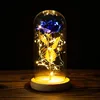 Beauty and Beast Romantic Eternal Light Rose Flower Glass Cover LED Battery Lamp Birthday Valentine's Day Mother Gift Decoration ► Photo 2/6