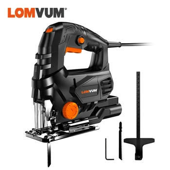

LOMVUM Jigsaw Power Tool Machine Electric Saw With Laser Guide Jig Saw For Metal Wood Steel Cutter Blades For Woodworking