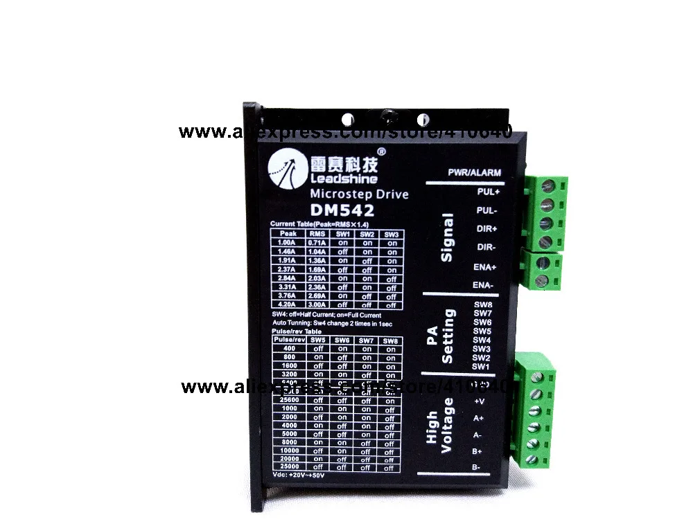 Leadshine DM542 2 фазы DSP цифровой шагового привода с Макс 48 VDC Вход Напряжение и Max 4,2 Выход ток натуральная