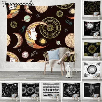 

Fuwatacchi Cycle Geometric Pattern Wall Hanging Tapestry Travel Camping Oil Painting Boho Blanket Yoga Pad Sleeping Tapestries