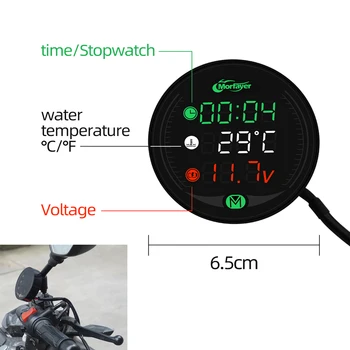 

For Yamaha xjr 400 fjr 1300 XJR400 BT1100 Universal Motorcycle Multi-Function LED Digital Voltmeter Clock Meter Thermometer