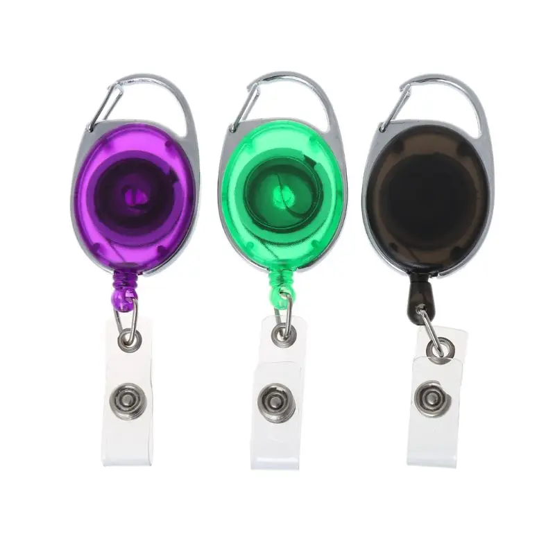 

Retractable Reel Wire Rope Keychain Recoil Tag Key Card Clip Anti-theft Antilost