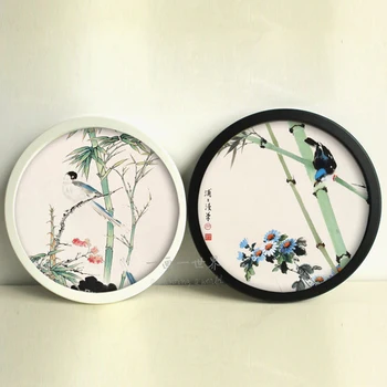 

Soild Wood Round Shape Photo Frame Hanging Picture Frame for LIving Room Background Home Decor Wall Picture Frame Decoration