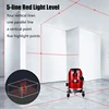 PRACMANU 5 Lines 6 Points Laser Level Automatic Self Leveling 360 Vertical&Horizontal Tilt Degrees Rotary LD 635nm Outdoor Mode ► Photo 2/6