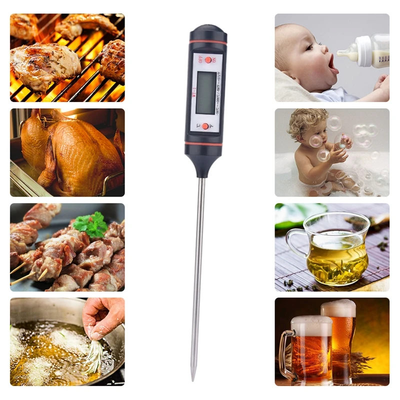 Цифровой термометр, инструмент для барбекю, гриля, мяса, печенья, автомобильный Кондиционер, индикатор детектора температуры, термометр для детского питания и воды