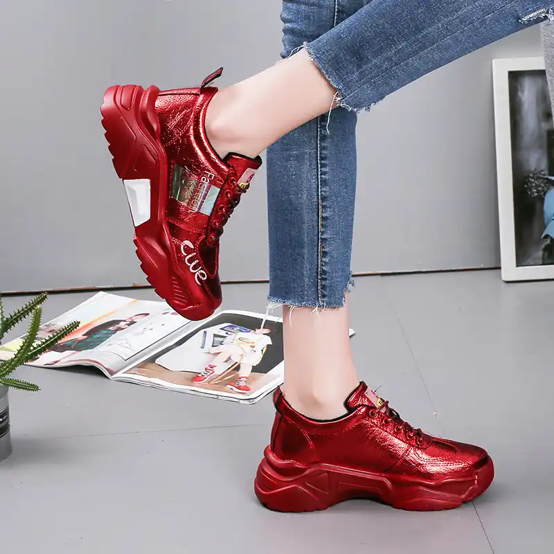 tenis bota feminino vermelho