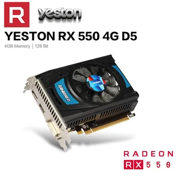 

Yeston RX 550 RX550 4G D5 Graphic Card Radeon Chill PC computer Video Card 4GB GDDR5 128Bit 6000MHz DP1.4HDR+HD2.0b+DVI-D+ DP