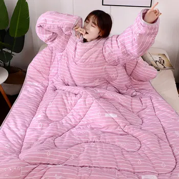 

New Winter Thick Sleeping Bag Anti-Kick Quilt Sleeve Detachable Students Dormitory Lazy Quilt Dormitory Mantle Covered Blankets