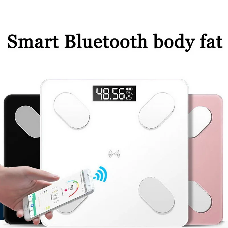 Bluetooth Body Fat Scale USB Rechargeable Digital Bathroom Scale Body Monitor UK 