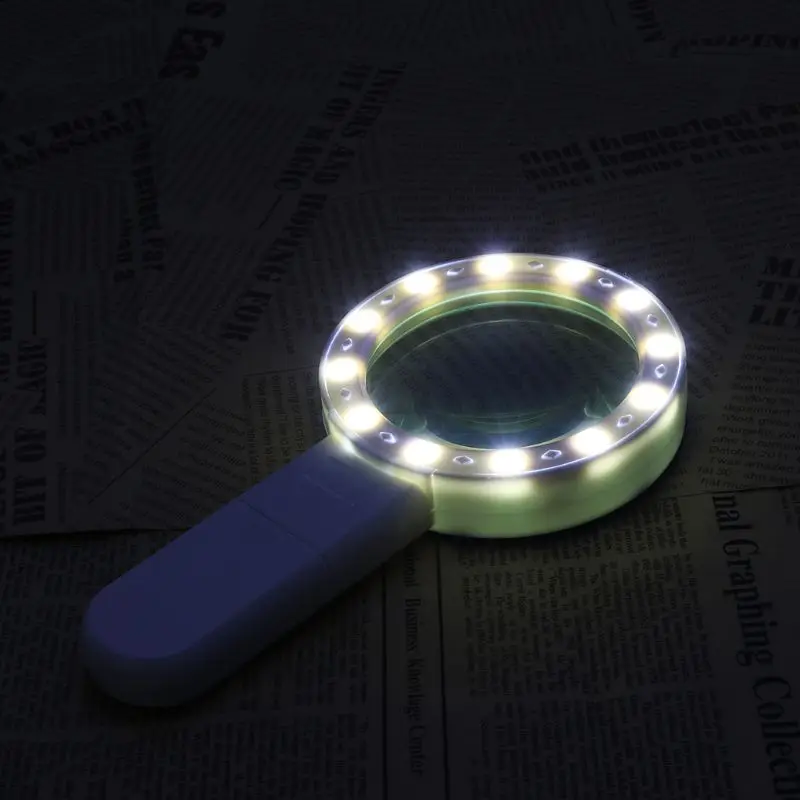 30X Magnifying Glass With Professional LED Light Double Llayer Optical Glasses  Lens Handheld Loupe Magnifier For Jewellery lupa - AliExpress