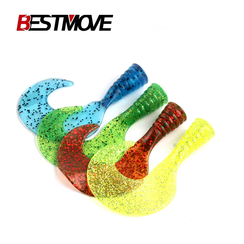 

8pcs/Lot Big Tail Soft Fishing Lure 95mm/9g 4 Colors Silicone Bait LeurreSouple Wobblers Isca Artificial Pesca Fishing Tackle
