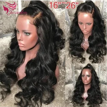 

14-26 Inches Body Wave 360 Lace Front Synthetic Hair Wigs Brazilian Hair Virgin Pre plucked Hair Frontal Water Wave Wigs