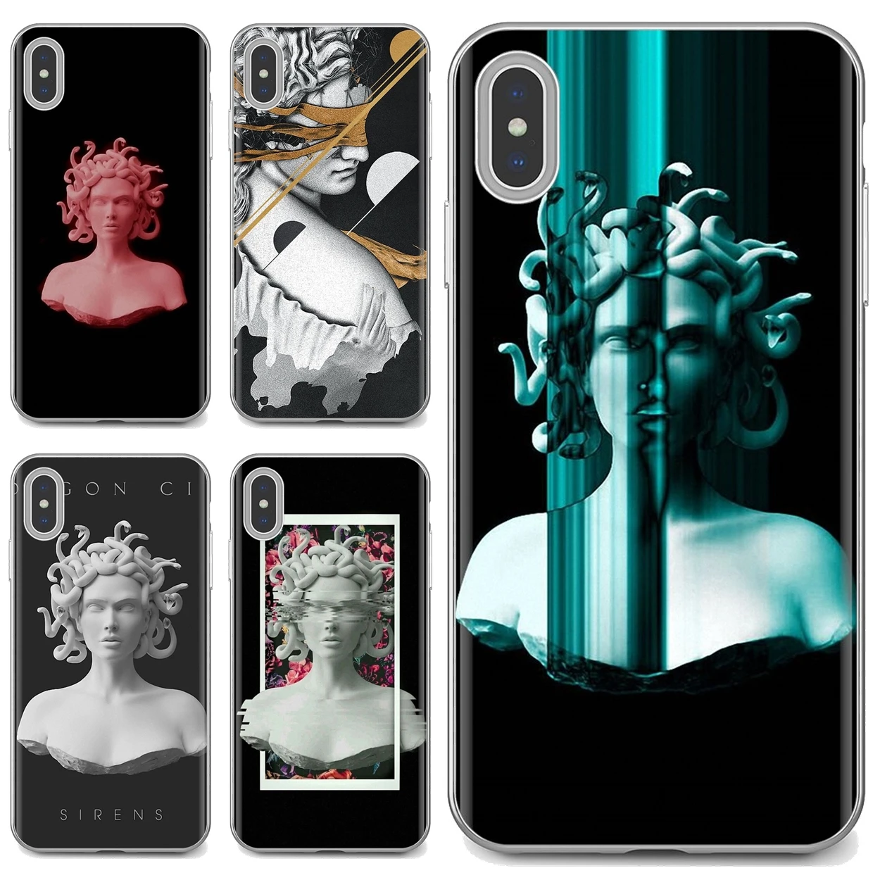 Силиконовый чехол для Huawei Y6 Y5 2019 Xiaomi Redmi Note 4 5 6 7 8 Pro Mi A1 A2 A3 6X 5X 7A Medusa Vaporwave Glitch |